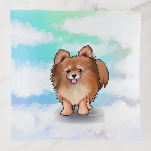 KiniArt Pomeranian  Trinket Tray