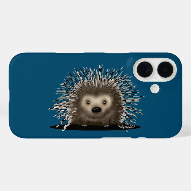 KiniArt Porcupine iPhone Case (Back (Horizontal))