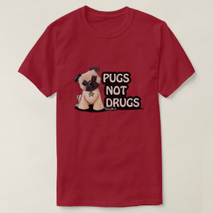 KiniArt Pugs Not Drugs T-Shirt