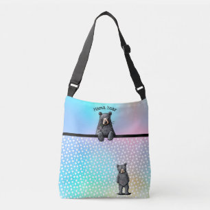 KiniArt Rainbow Mama Bear Baby Bear  Crossbody Bag