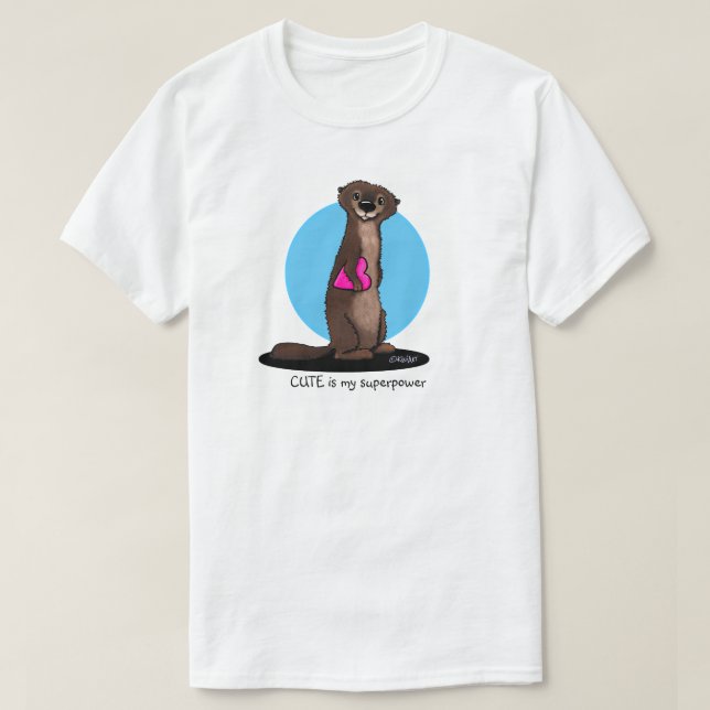 KiniArt River Otter T-Shirt (Design Front)