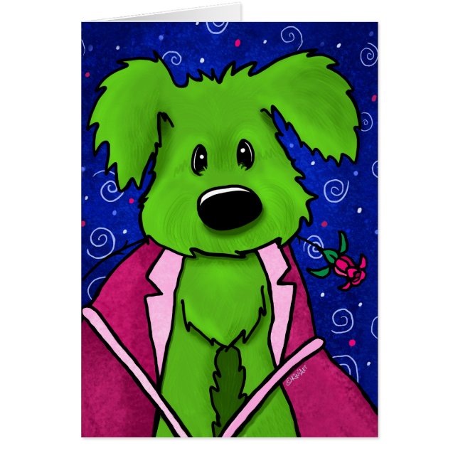 KiniArt Rufus Charm Valentine Card (Front)