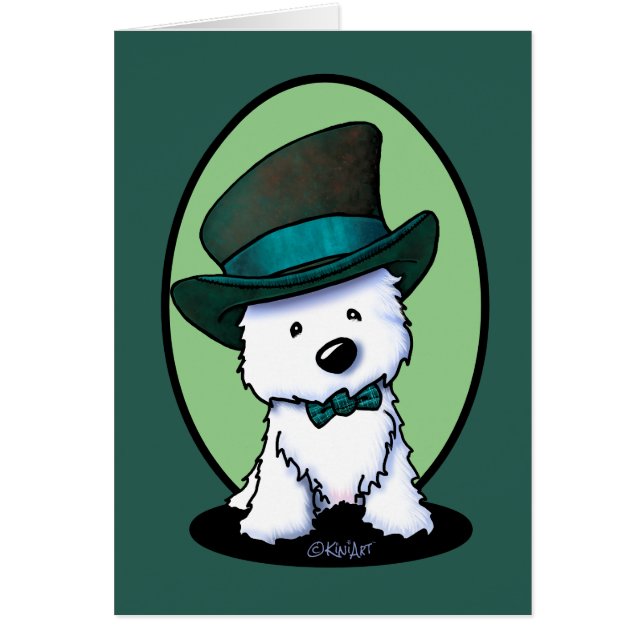 KiniArt Saint Patrick’s Westie Cards (Front)