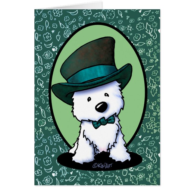 KiniArt Saint Patrick’s Westie Cards (Front)
