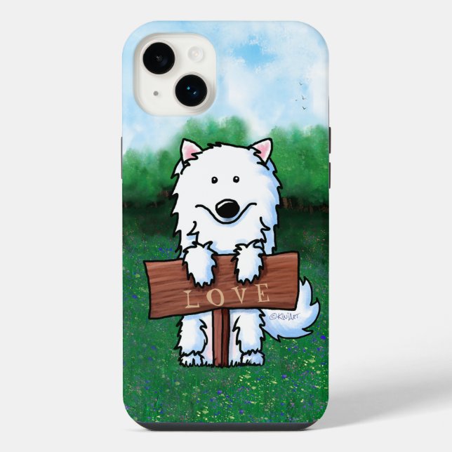 KiniArt Samoyed Iphone Case (Back)