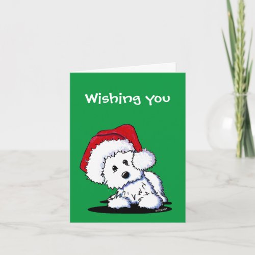 KiniArt Santa Westie Dog Christmas Cards