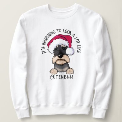 KiniArt Schnauzer Christmas Sweatshirt