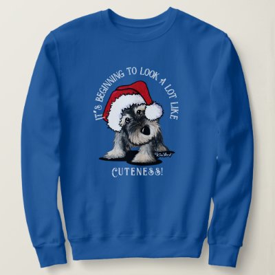 KiniArt Schnauzer Christmas Sweatshirt