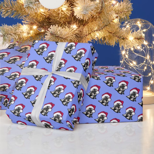 KiniArt Schnauzer Christmas Wrapping Paper (Holidays)