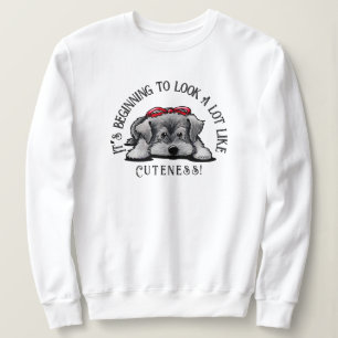 KiniArt Schnauzer Puppy Christmas Sweatshirt