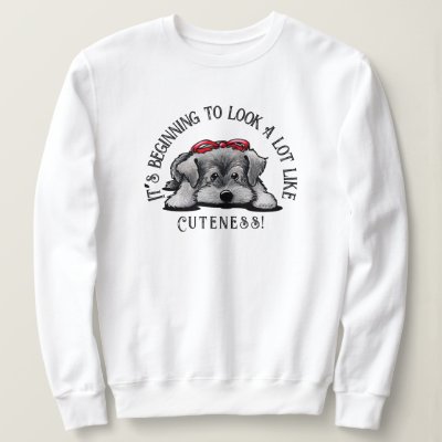 KiniArt Schnauzer Puppy Christmas Sweatshirt
