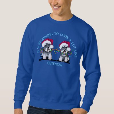 KiniArt Schnauzers Christmas  Sweatshirt