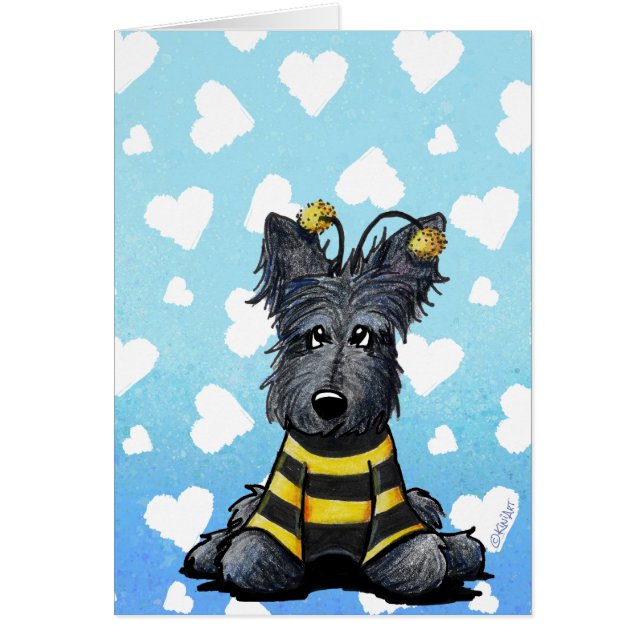 KiniArt Scottie Dog Bee Cards (Front)