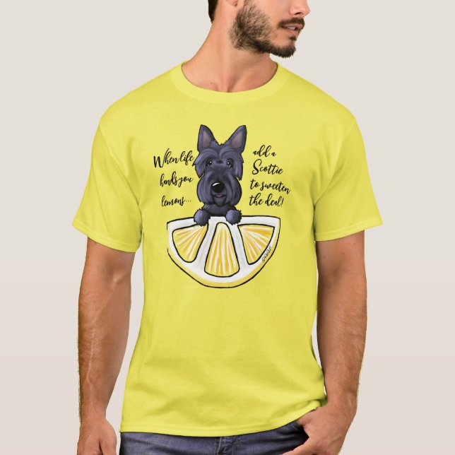 KiniArt Scottie Life Lemons T-Shirt (Front)