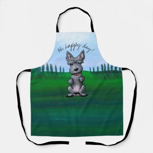 KiniArt Scottie Terrier All_Over Print Apron