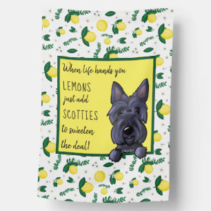KiniArt Scottie Terrier Lemons House Flag