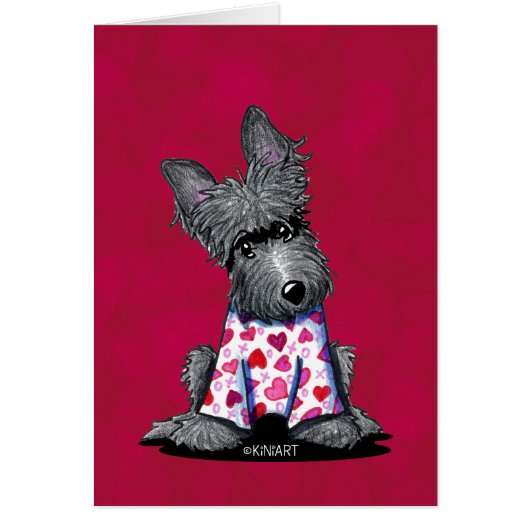KiniArt Scottie Terrier Pajamas Cards (Front)