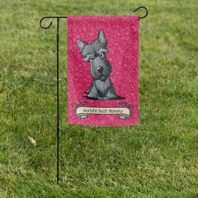 KiniArt Scottish Terrier Garden Flag (In SItu)