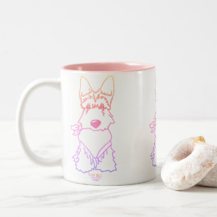 KiniArt Scottish Terrier Two-Tone Coffee Mug