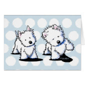 KiniArt Shadowboxing Westies Card (Front Horizontal)