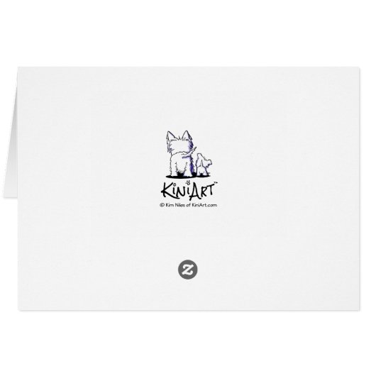 KiniArt Shadowboxing Westies Card (Back Horizontal)