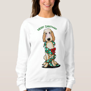KiniArt Shaved Goldendoodle Christmas Sweatshirt