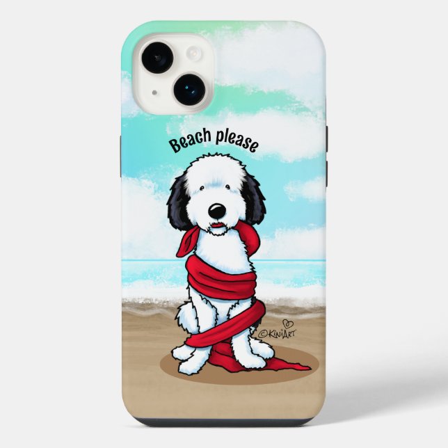 KiniArt Sheepadoodle Iphone Case (Back)