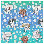 KiniArt Shih Tzu Dogs Multicolor Fabric