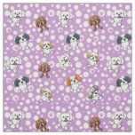 KiniArt Shih Tzu Dogs On Purple Fabric