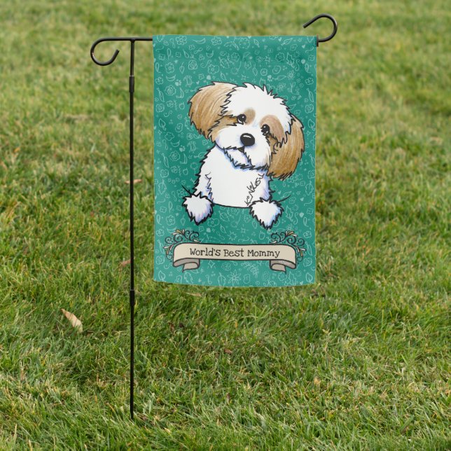 KiniArt Shih Tzu Garden Flag (In SItu)