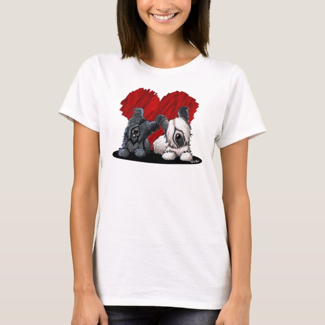 KiniArt Skye Terrier Duo T-Shirt (Front)