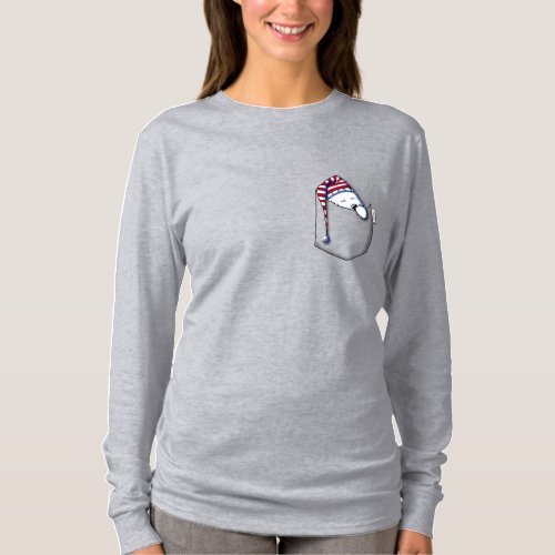 KiniArt Sleepy Pocket Westie T_Shirt