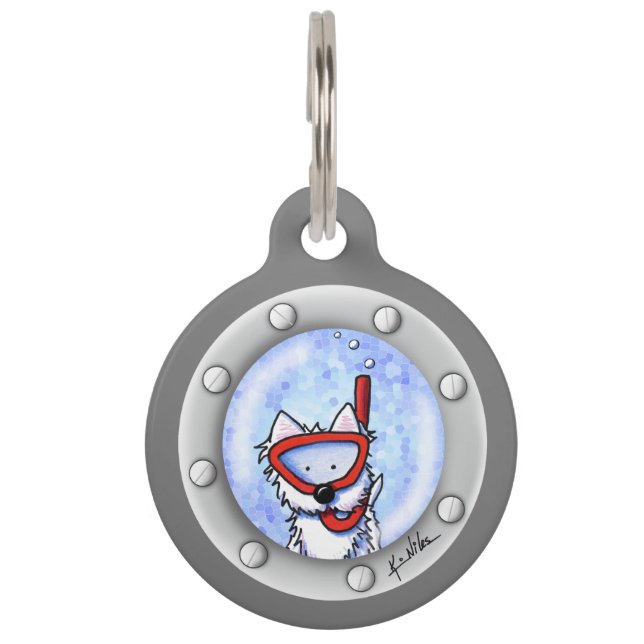 KiniArt Snorkel Westie Pet ID Tag (Front)
