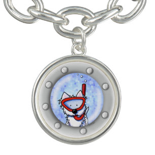 KiniArt Snorkel Westie Porthole Bracelet