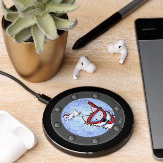 KiniArt Snorkel Westie Porthole Wireless Charger
