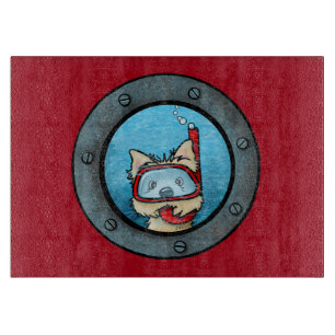 KiniArt Snorkeling Cairn Terrier Cutting Board