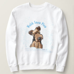 KiniArt Snowy Welsh Terrier Sweatshirt