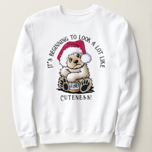 KiniArt Spirit Bear Christmas Sweatshirt (Design Front)