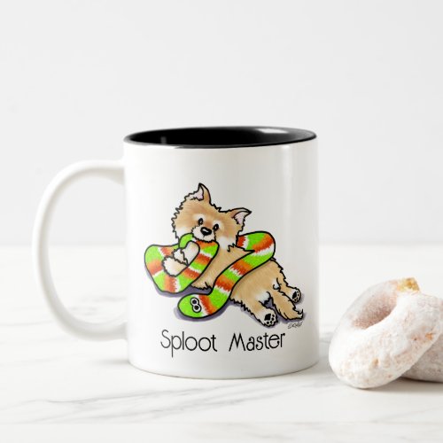 KiniArt Sploot Master Pom Two_Tone Coffee Mug