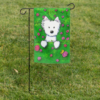 KiniArt Spring Westie Garden Flag