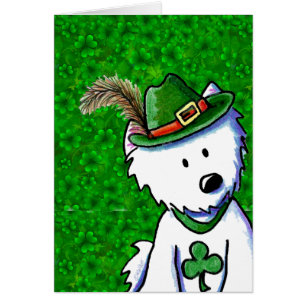 KiniArt St Paddy's Day Westie Cards