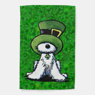 KiniArt St Patricks Westie Garden Flag