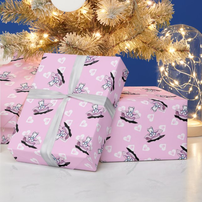 KiniArt Sunday Best Westies Wrapping Paper (Holidays)