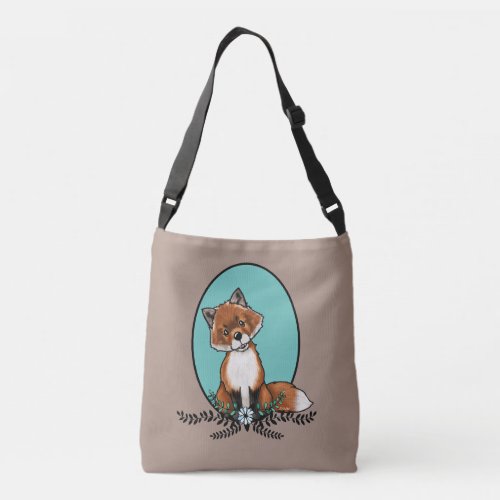 KiniArt Sweet Fox Crossbody Bag