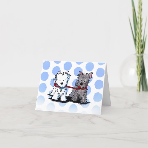 KiniArt Terrier Walking Buddies Card