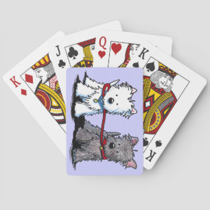 KiniArt Terrier Walking Buddies Poker Cards