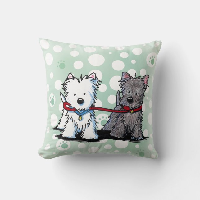 KiniArt Terriers American MoJo Pillows (Front)