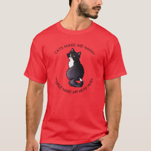 KiniArt Tuxedo Kitty Cat Lover T-Shirt