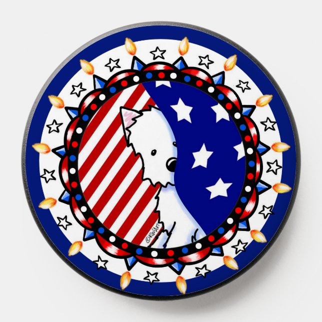 KiniArt USA American Westie PopSocket (Popsocket)