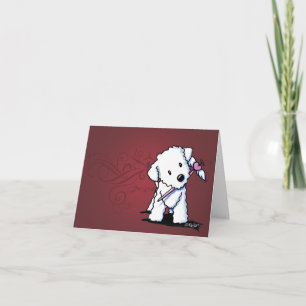 KiniArt Valentine Bichon Frise Holiday Card